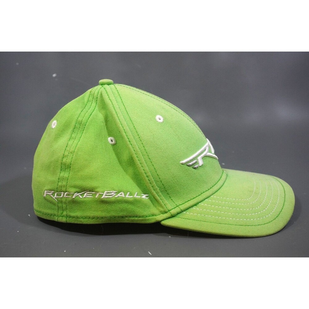 TaylorMade RBZ RocketBallz Golf Hat Cap Slime Lime Green A-Flex Fitted L/XL VTG